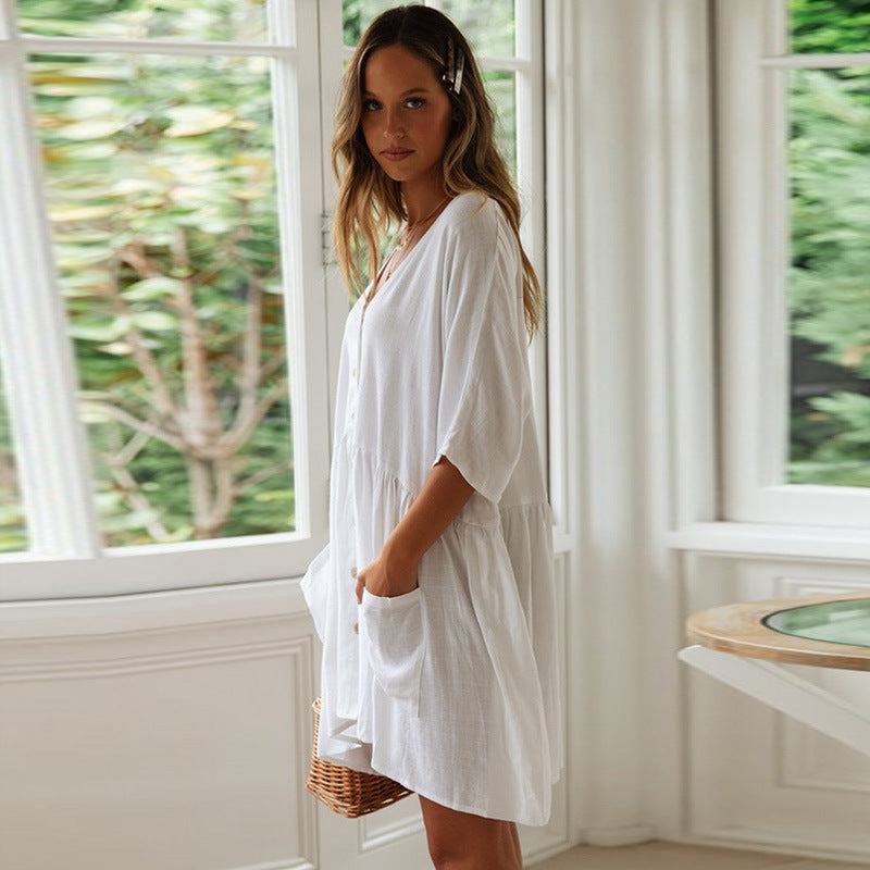 Lily™ - Lässiges Knopfkleid