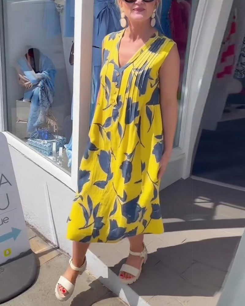 Emma™ - Geblümtes Knopfkleid