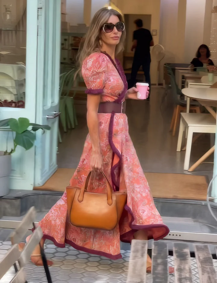 Ellena™ - Damen Wickelkleid mit Rüschen