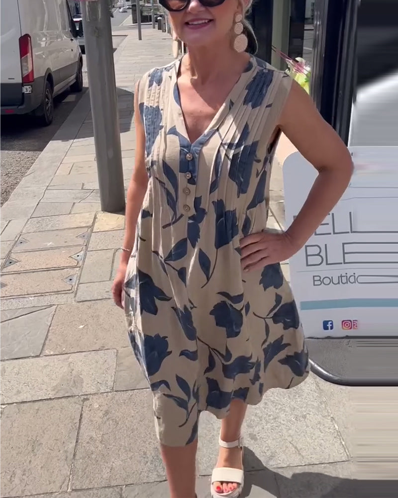 Emma™ - Geblümtes Knopfkleid