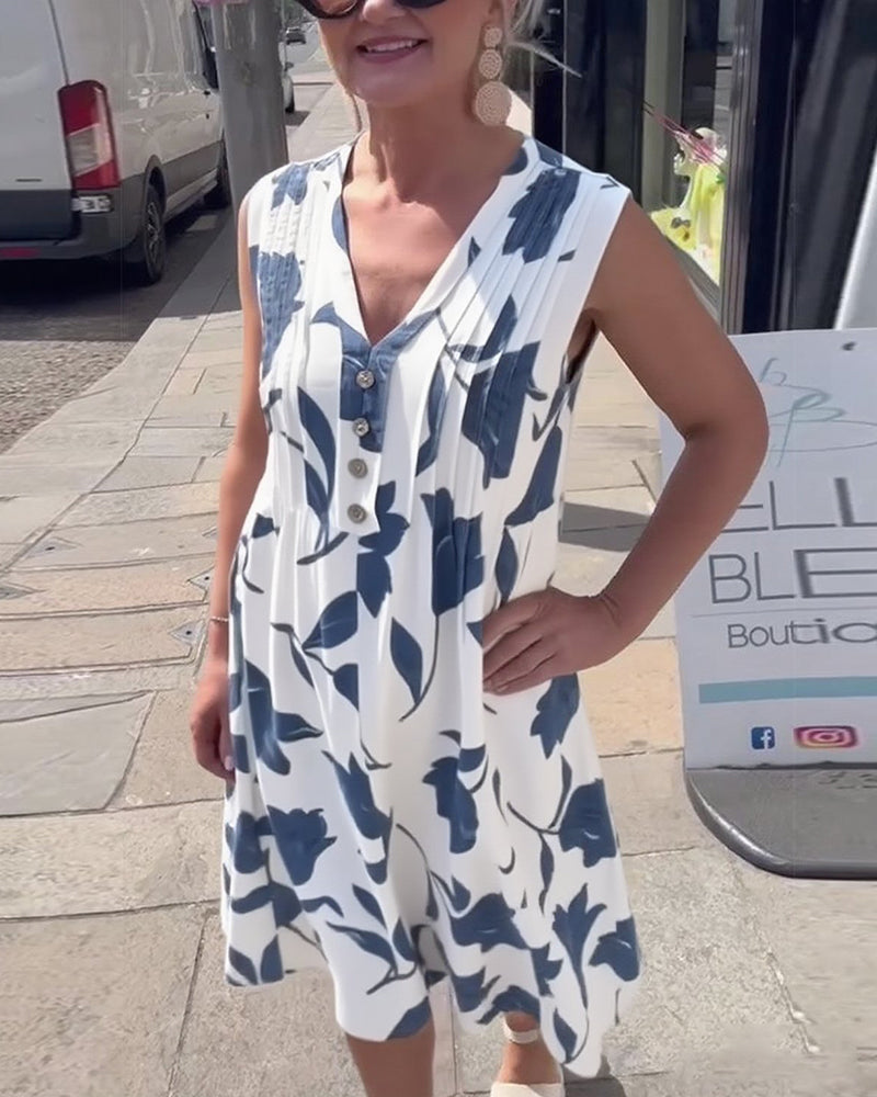 Emma™ - Geblümtes Knopfkleid