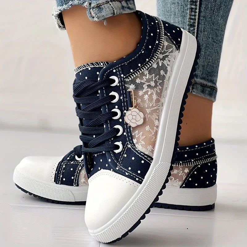 Lara™ – Damen-Sneaker aus Mesh mit Blumenmuster für die Freizeit