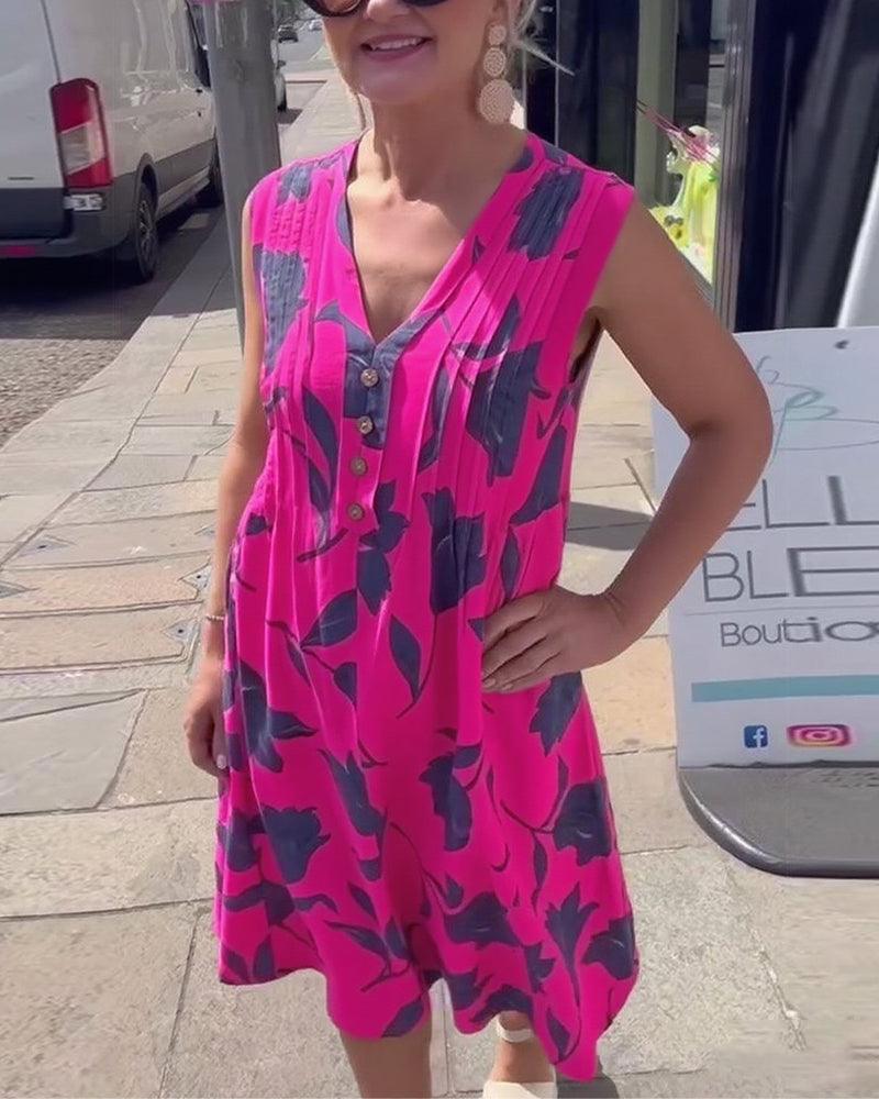 Emma™ - Geblümtes Knopfkleid