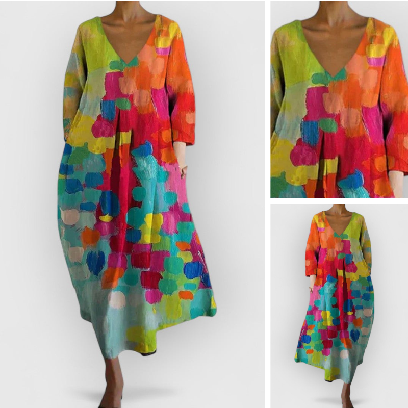 Mara™ - Farbliches Freizeitkleid für Damen