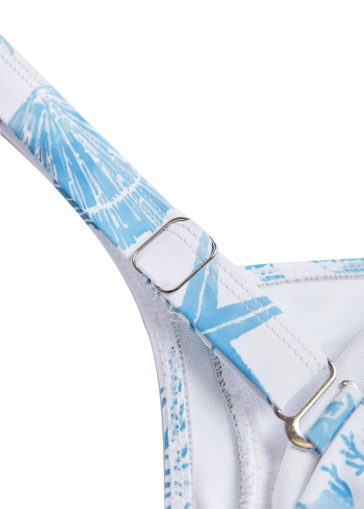 Fabe™ – Wickel-Badeanzug mit Meeresmuster für Damen