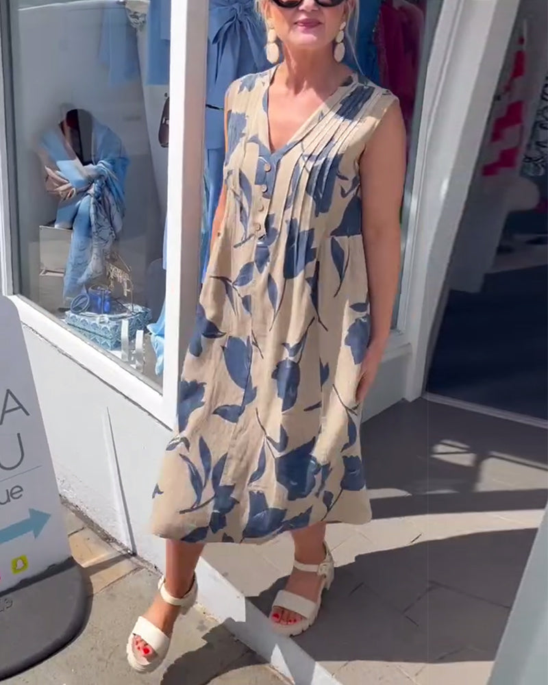 Emma™ - Geblümtes Knopfkleid