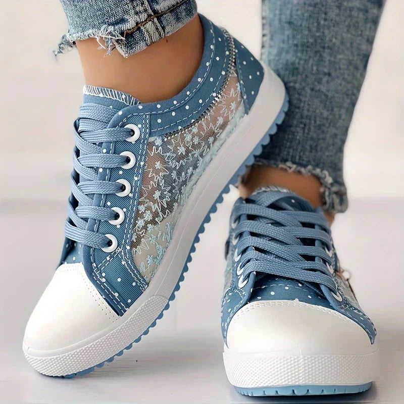 Lara™ – Damen-Sneaker aus Mesh mit Blumenmuster für die Freizeit