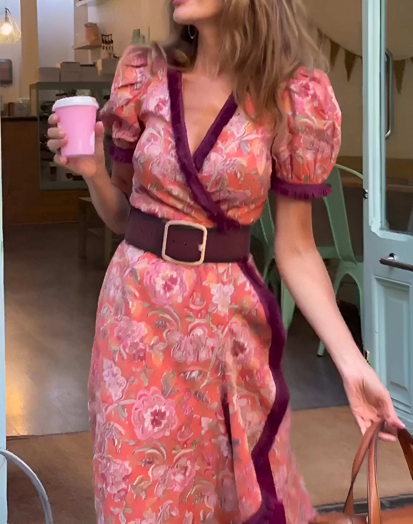 Ellena™ - Damen Wickelkleid mit Rüschen