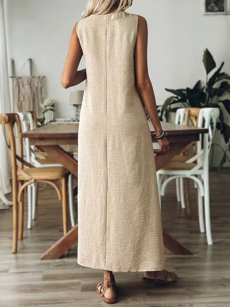 Leena™-Ärmelloses Maxikleid