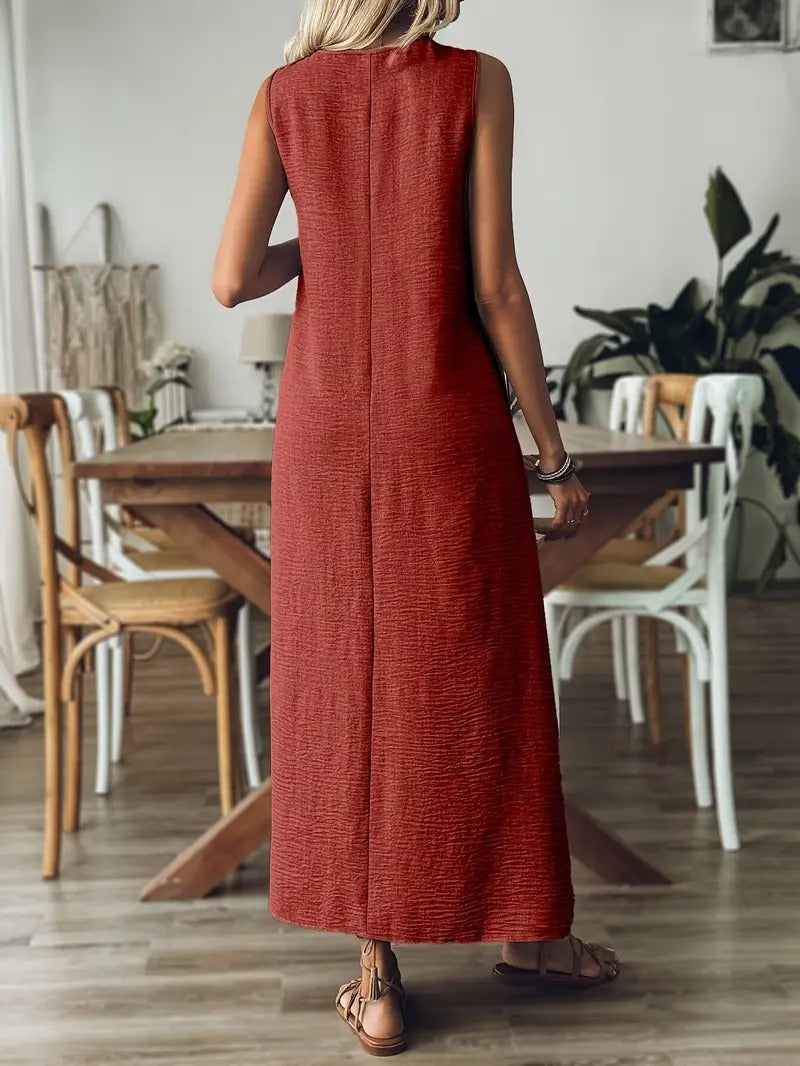 Leena™-Ärmelloses Maxikleid