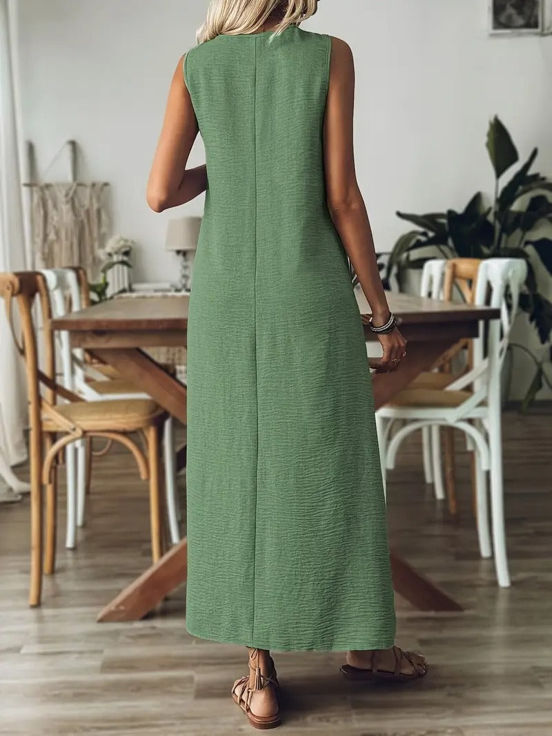 Leena™-Ärmelloses Maxikleid