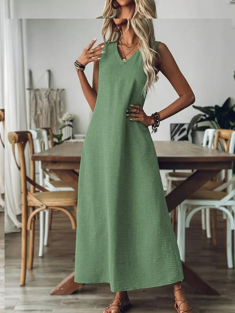 Leena™-Ärmelloses Maxikleid