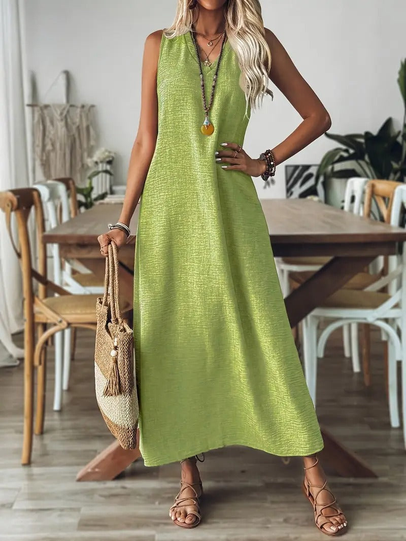 Leena™-Ärmelloses Maxikleid