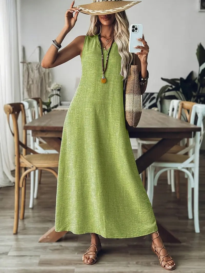 Leena™-Ärmelloses Maxikleid
