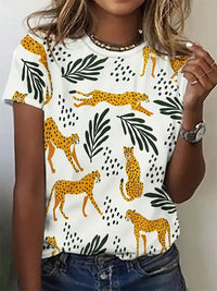 Weiß mit Leopard
