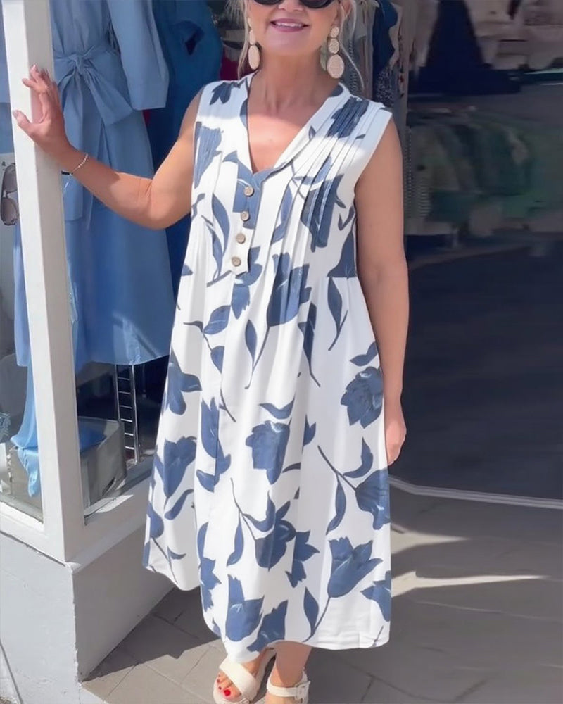 Emma™ - Geblümtes Knopfkleid