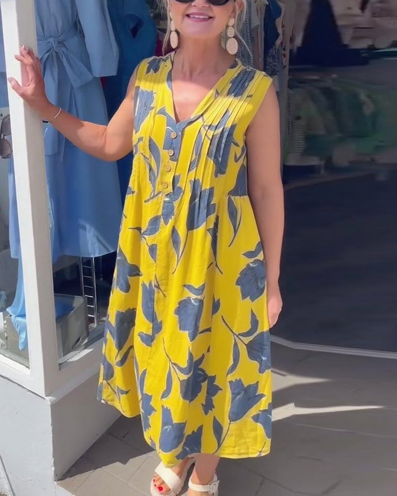 Emma™ - Geblümtes Knopfkleid