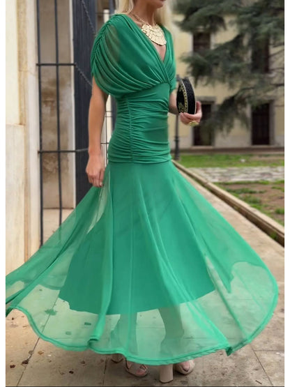 Eliane™ – Fließendes Midi-Abendkleid aus Mesh