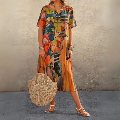 Sofia™ – Abstraktes Blumenkleid