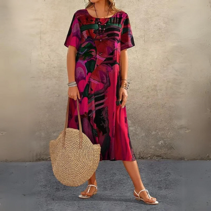 Sofia™ – Abstraktes Blumenkleid
