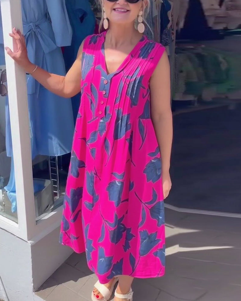 Emma™ - Geblümtes Knopfkleid