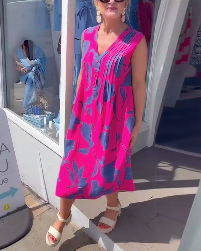Emma™ - Geblümtes Knopfkleid