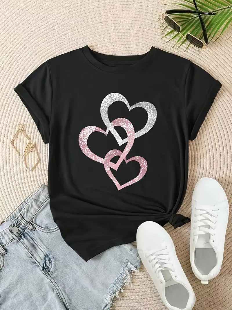 Funkelndes Herz T-Shirt | Gemeinsam gegen Brustkrebs