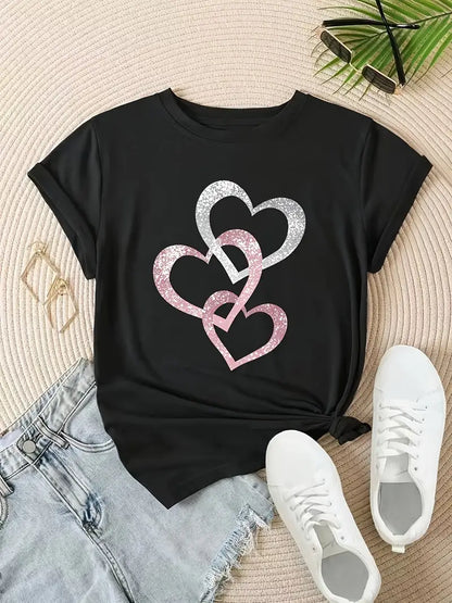 Funkelndes Herz T-Shirt | Gemeinsam gegen Brustkrebs