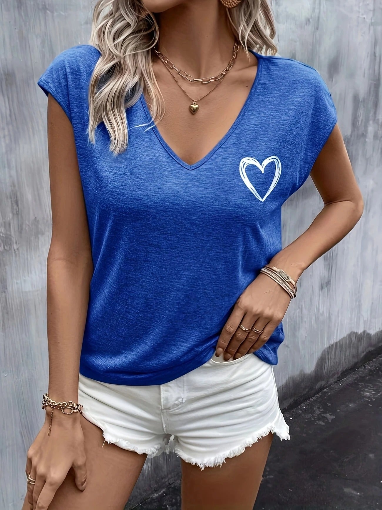 Freundliches Herz T-shirt | Gemeinsam gegen Brustkrebs