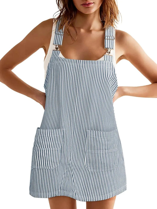 Millie™ – Gestreiftes Jumpsuit-Kleid mit Taschen für Damen