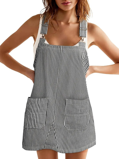 Millie™ – Gestreiftes Jumpsuit-Kleid mit Taschen für Damen