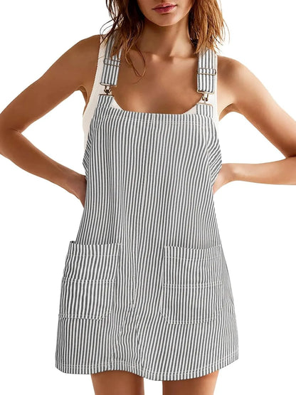 Millie™ – Gestreiftes Jumpsuit-Kleid mit Taschen für Damen