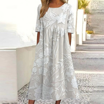 Rebecka™ - Langes geblümtes Kleid
