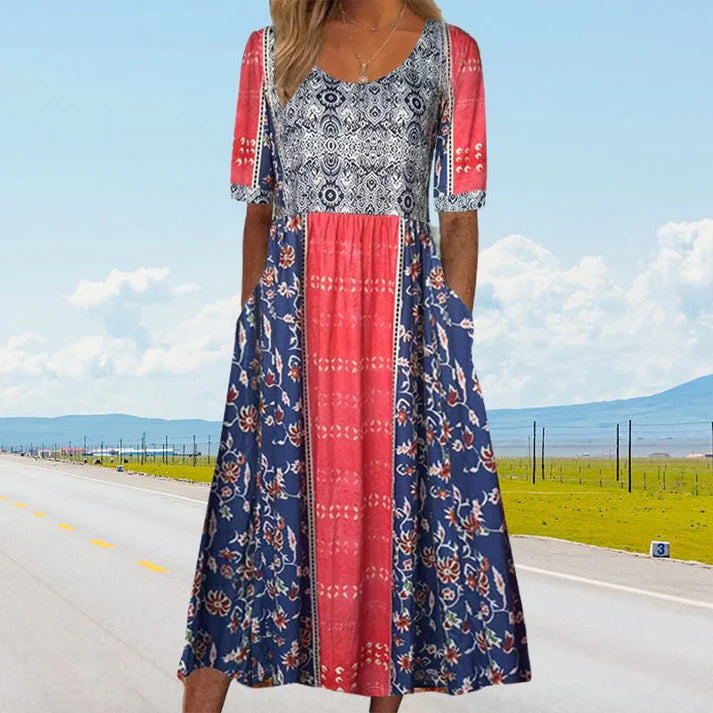 Greta™ – Boho Blumenkleid