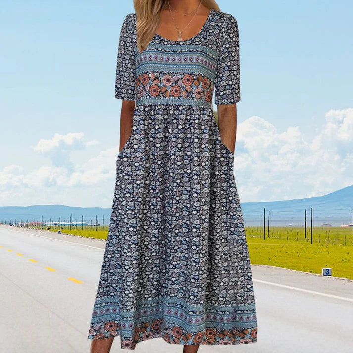 Greta™ – Boho Blumenkleid