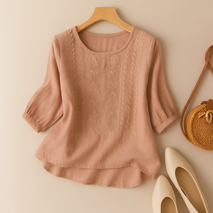 Shiella™ – Bestickte Freizeitbluse für Damen