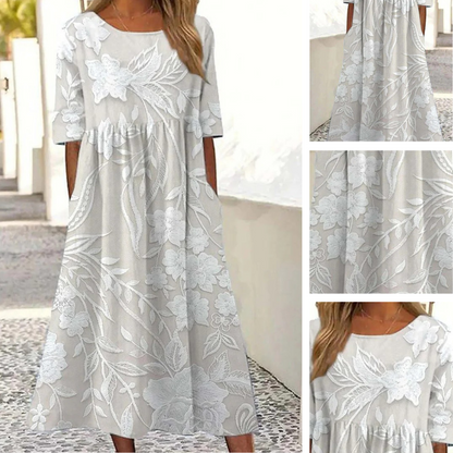 Rebecka™ - Langes geblümtes Kleid
