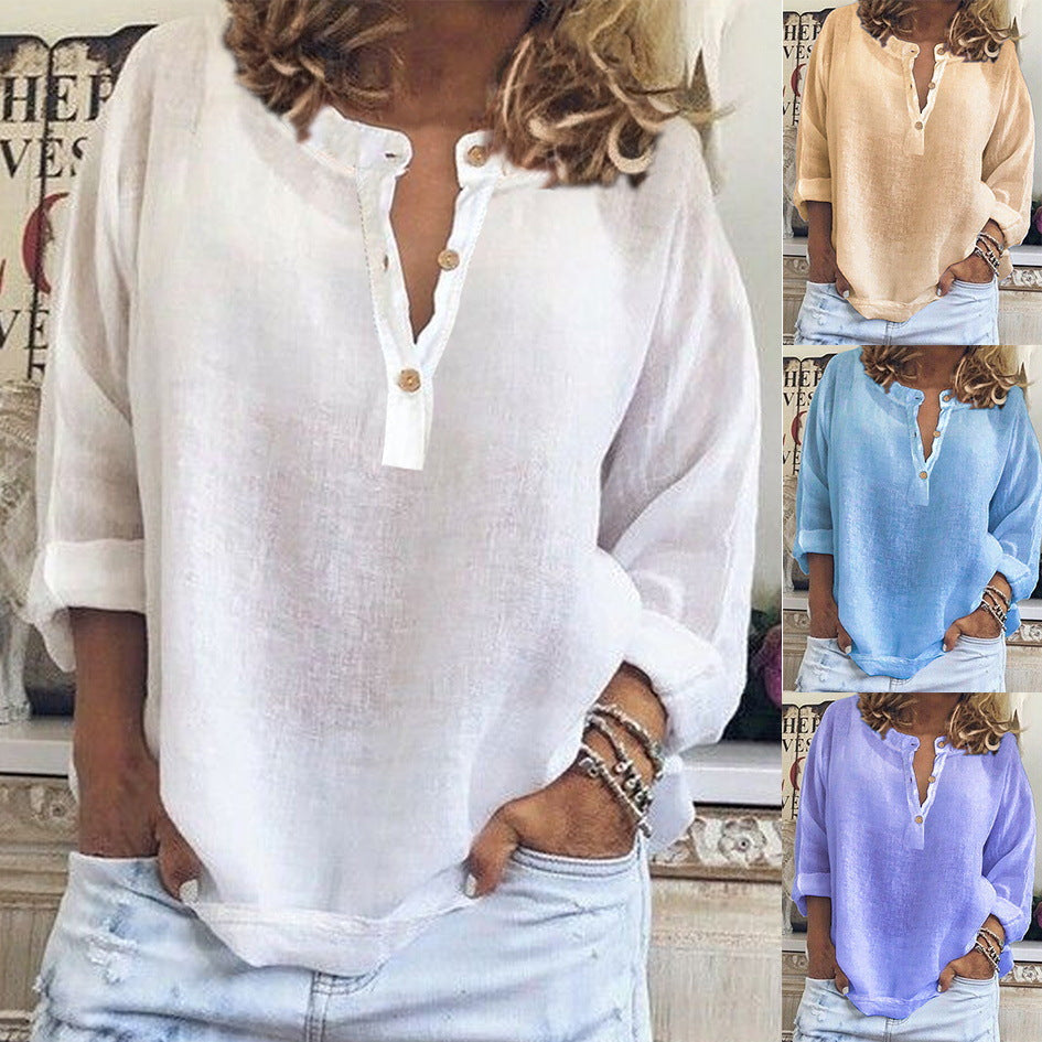 Jeremy™ – Langärmlige, lockere Bluse für Damen