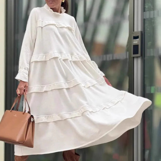 Betty™ - Gerafftes Rüschenkleid