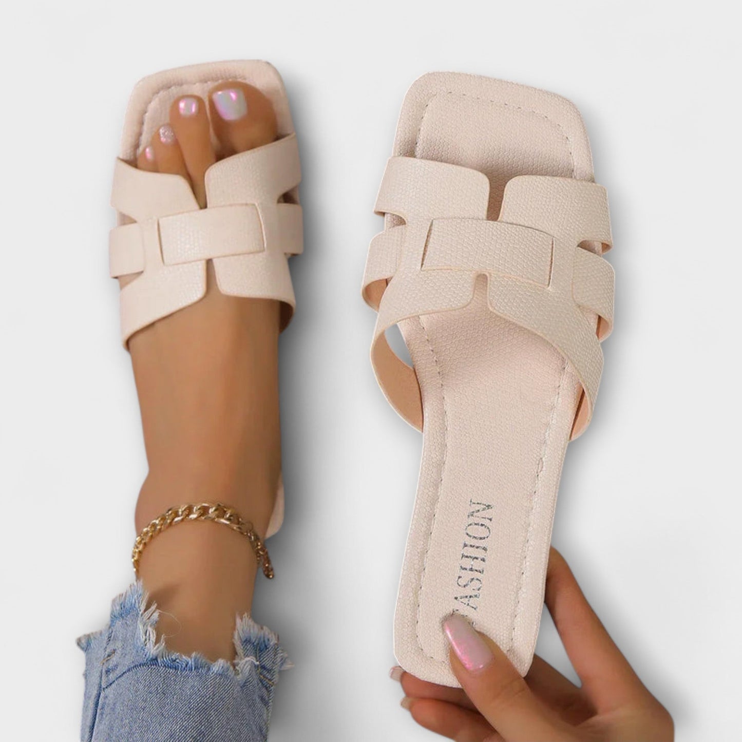 Naila™ – Minimalistische Slide-Sandalen
