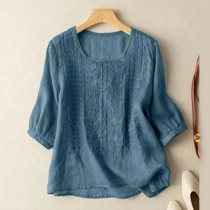 Shiella™ – Bestickte Freizeitbluse für Damen
