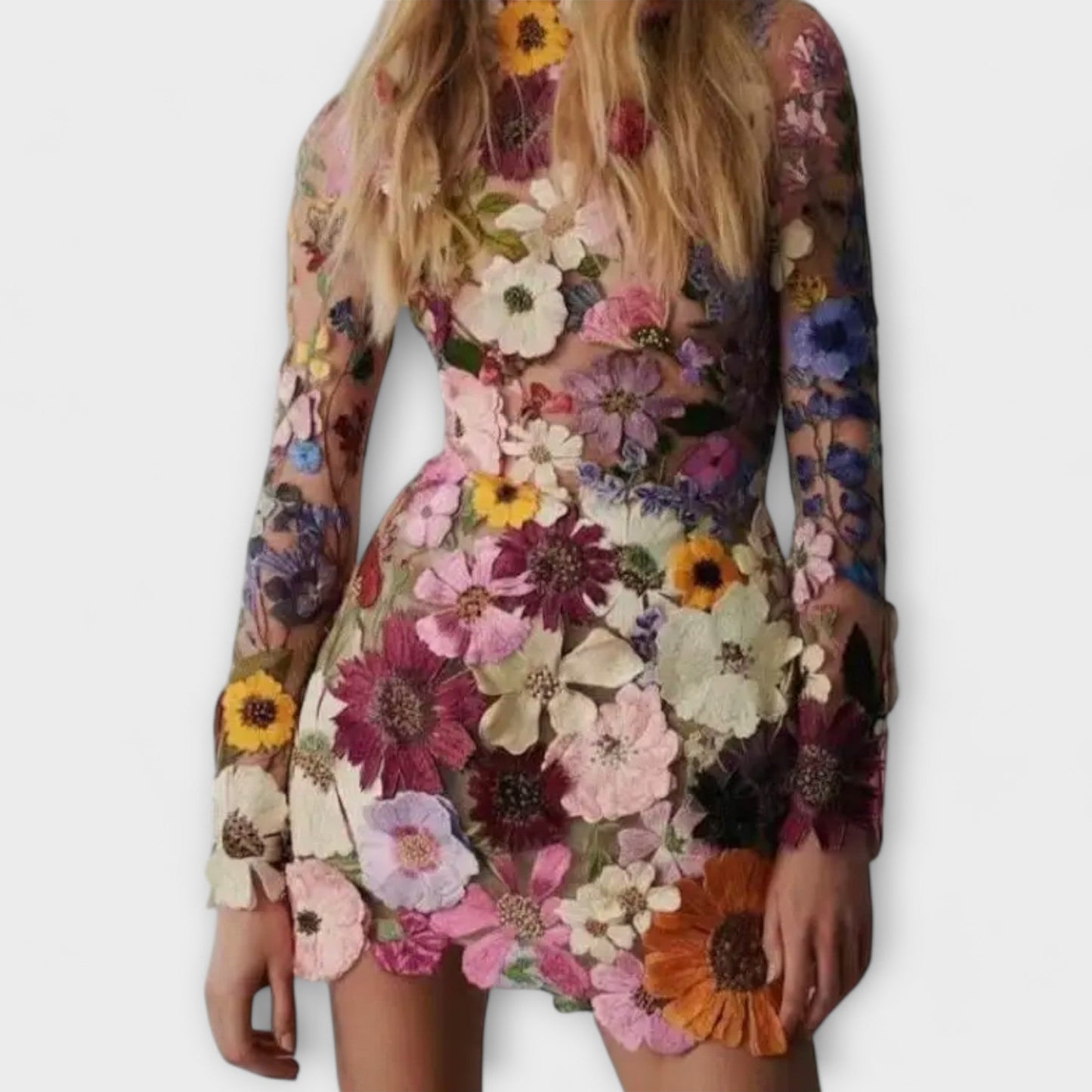 Sofie™ – Geblümtes Netzkleid