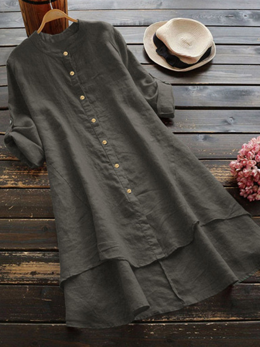 Chona™ - Lässiges Damen-Hemdkleid aus Leinen