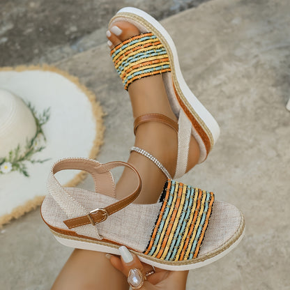 Isla™ - Geflochtene Plattform Sandalen