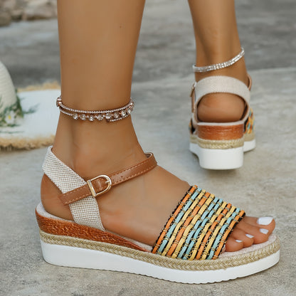 Isla™ - Geflochtene Plattform Sandalen