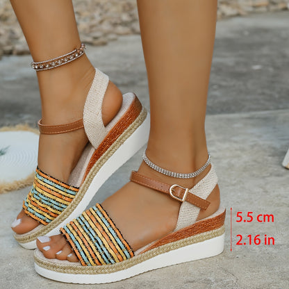 Isla™ - Geflochtene Plattform Sandalen