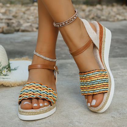 Isla™ - Geflochtene Plattform Sandalen