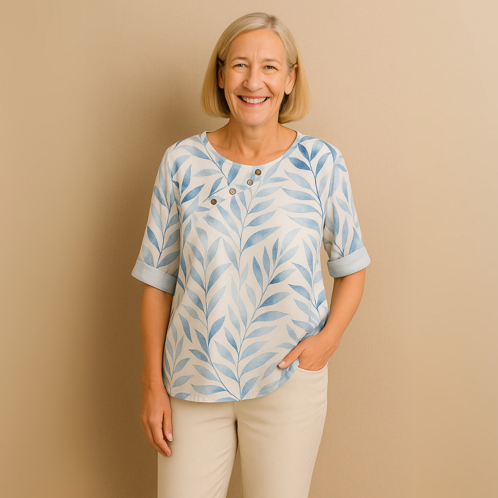 Livia™ – Tunika-Top mit Blattdruck
