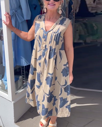 Emma™ - Geblümtes Knopfkleid
