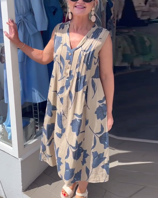 Emma™ - Geblümtes Knopfkleid